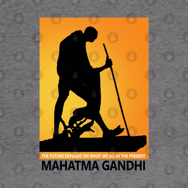 Mahatma Gandhi Father of the Nation by KewaleeTee